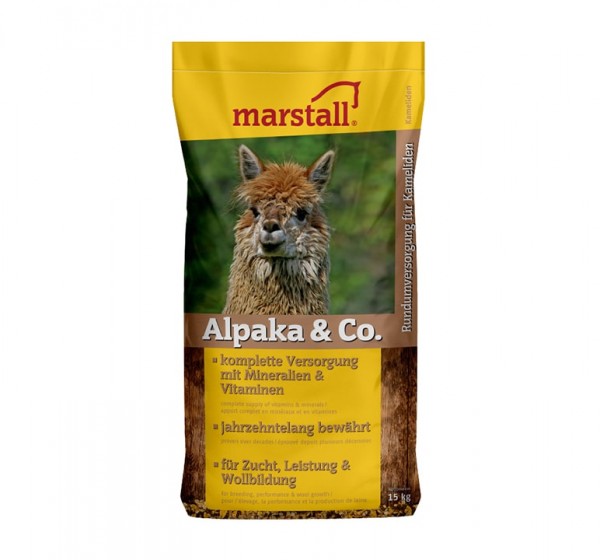 marstall Alpaka+Co 15kg - Vollwertfutter für Kamele, Lamas und Alpakas
